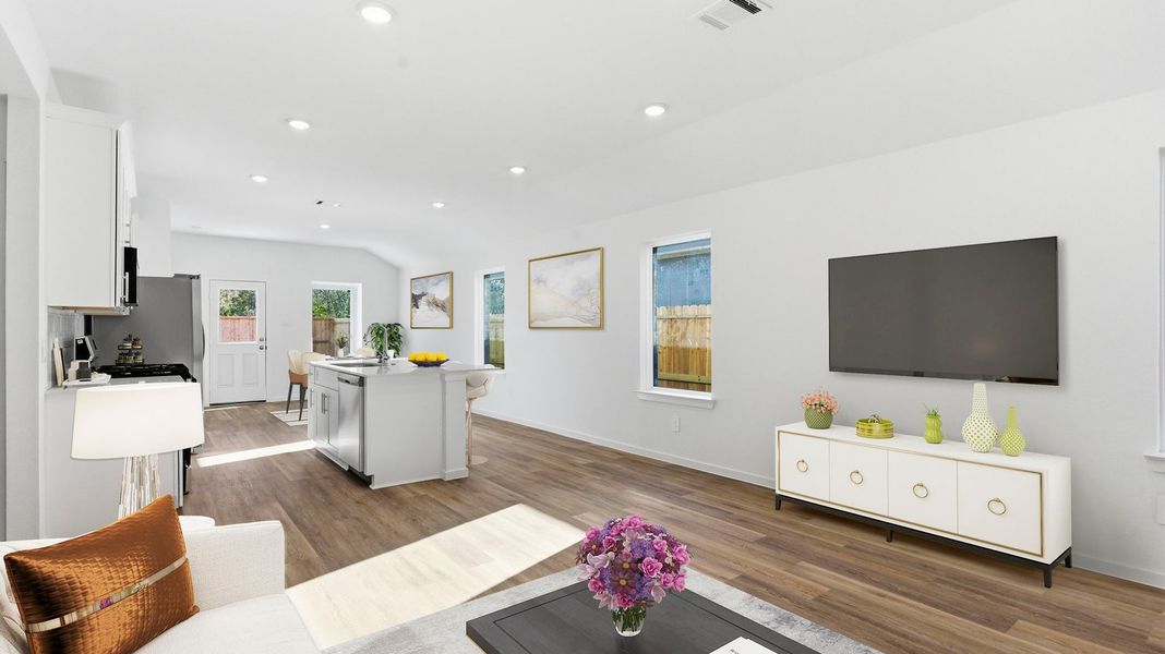 Furnished interior view inside a new home in Lakes at Westland Ranch, League City (Image 6).