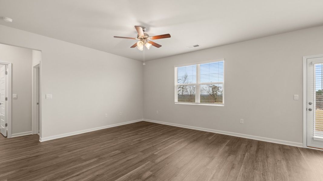 Representative unfurnished interior of a home built from the Hayden by D.R. Horton in Captain's Corner, Grovetown (Image 10). Representative unfurnished interior of a home built from the Hayden by D.R. Horton in Captain's Corner, Grovetown (Image 10).