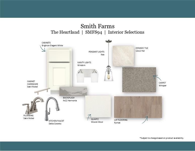 Sample of building materials used in homes in Smith Farms, Murfreesboro (Image 35).