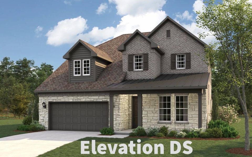 Representative exterior photo of a completed home built from the Portico by Stonehollow Homes in Estates at Baker Park, Sherman, TX (Image 15).