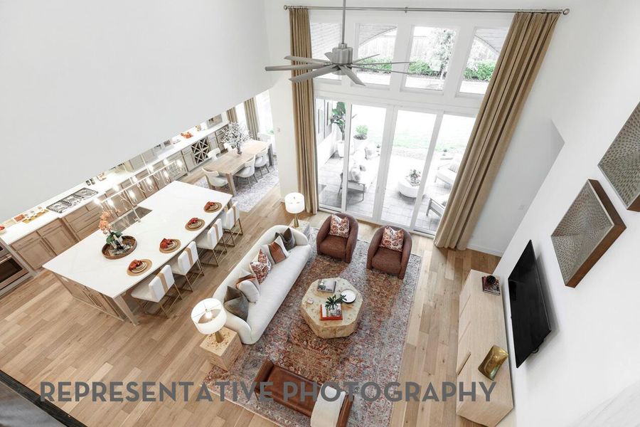 Furnished interior view inside a new home in 6 Creeks at Waterridge, Kyle (Image 23). Furnished interior view inside a new home in 6 Creeks at Waterridge, Kyle (Image 23).