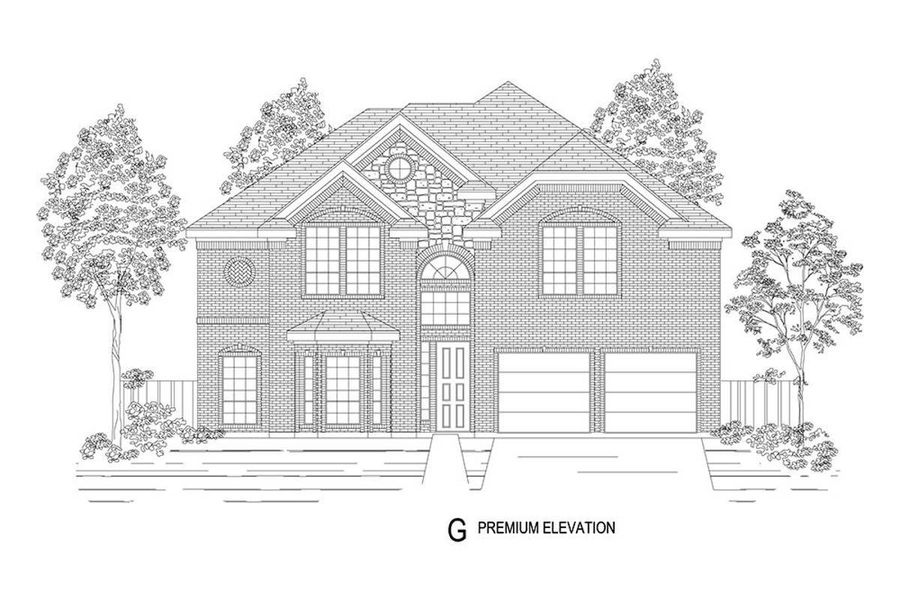 Representative rendering of the exterior for the Brentwood 45 3F (w/Media) by First Texas Homes (Image 10). Representative rendering of the exterior for the Brentwood 45 3F (w/Media) by First Texas Homes (Image 10).