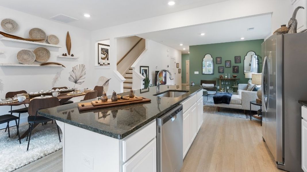 Furnished interior view inside a new home in Sidney Creek Townhomes, Zebulon (Image 14).