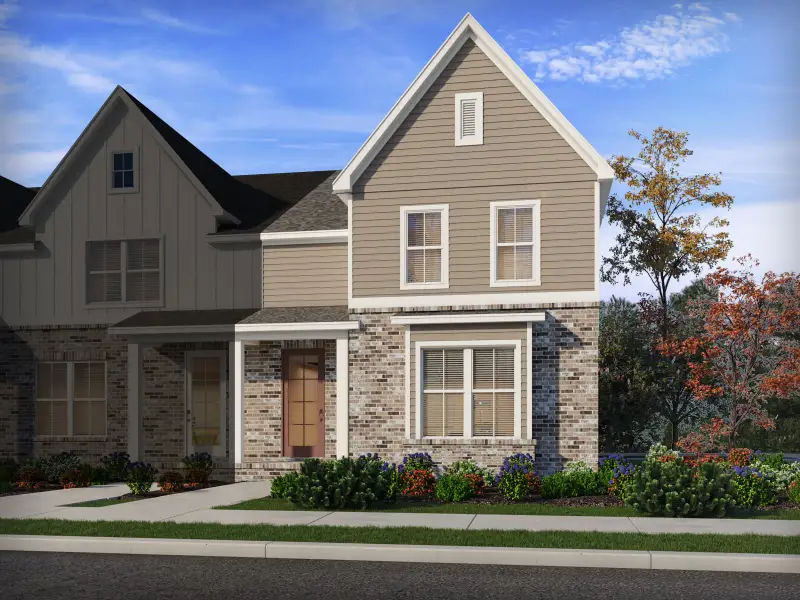 Representative exterior photo of a completed home built from the Lancaster by Meritage Homes in Greystone - Vista Townhomes, Smyrna, TN (Image 11).