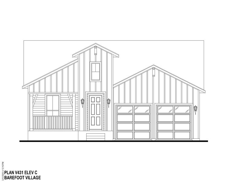 Plan V431 Elevation C Plan V431 Elevation C