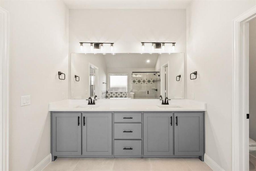 Furnished interior view inside a new home in Parks at Panchasarp Farms, Burleson (Image 12).