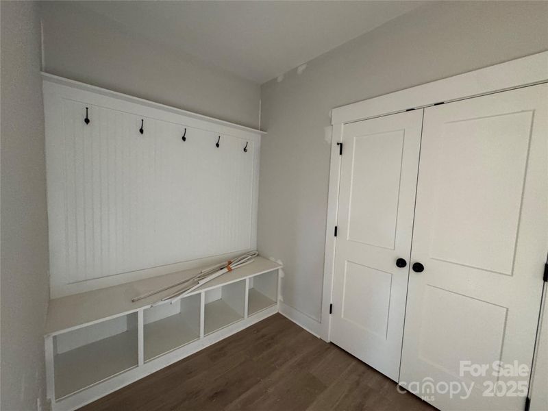 Drop zone in the mud room