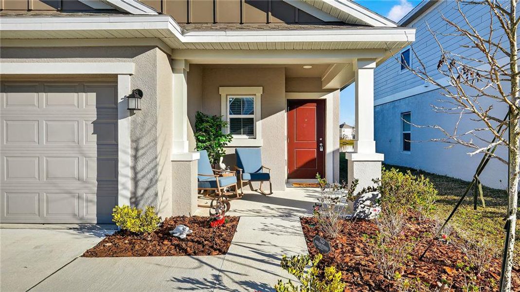 Exterior details and patio area of a home in Preserve at LPGA: Manor Collection, Daytona Beach (Image 22).