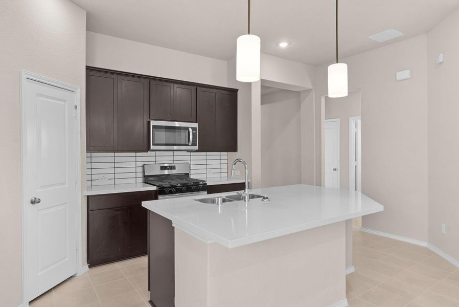 Furnished interior view inside a new home in The Trails 40', New Caney (Image 12).