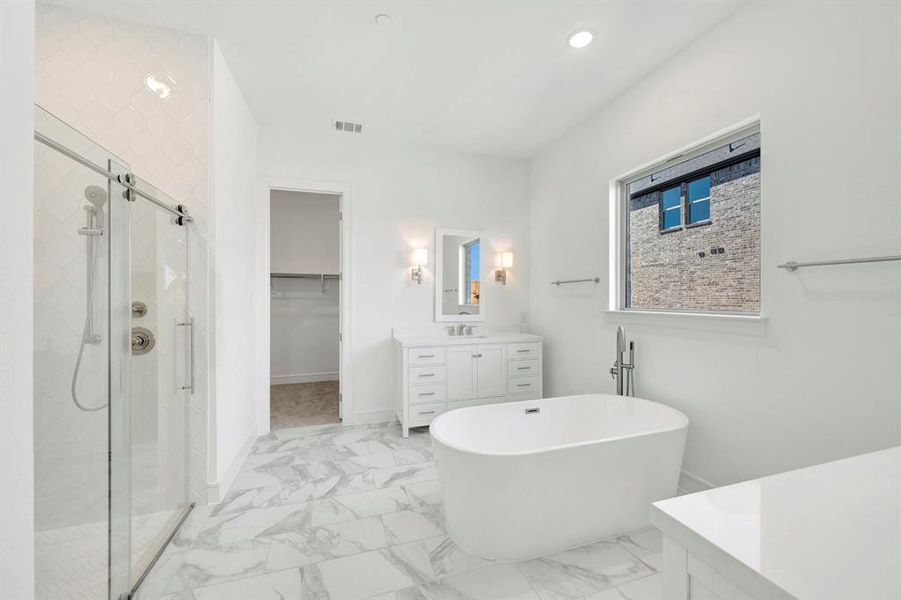 Furnished interior view inside a new home in Kreymer at the Park, Wylie (Image 28).