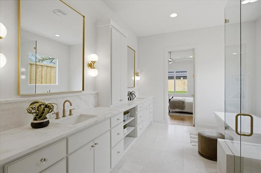 Furnished interior view inside a new home in , Dallas (Image 13).