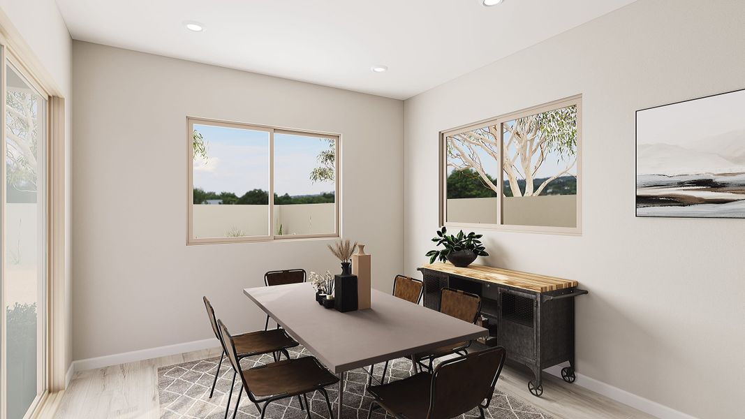 Representative furnished interior of a home built from the Calderwood Plan 4504 by Tri Pointe Homes in Soleo, San Tan Valley (Image 7).