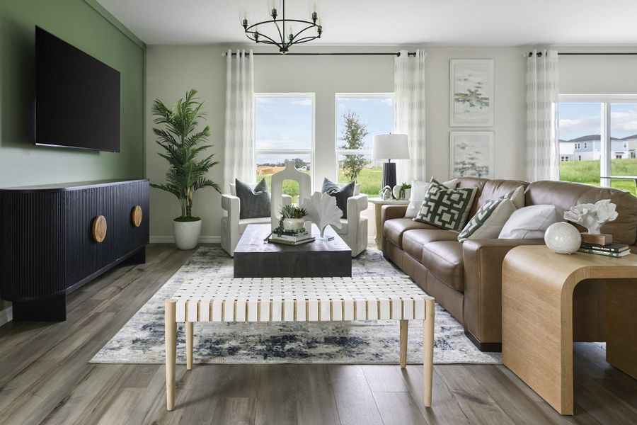 Furnished interior view inside a new home in Scenic Terrace, Haines City (Image 7).