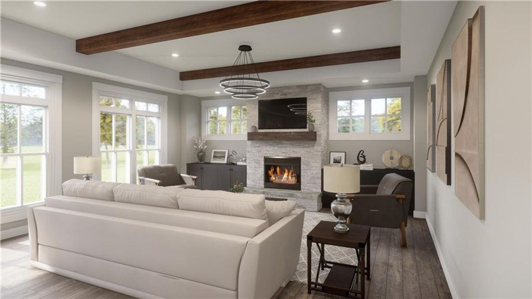 Furnished interior view inside a new home in , Ellijay (Image 6).