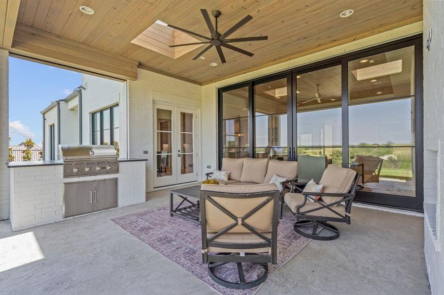 Exterior details and patio area of a home in , Fort Worth (Image 4). Exterior details and patio area of a home in , Fort Worth (Image 4).