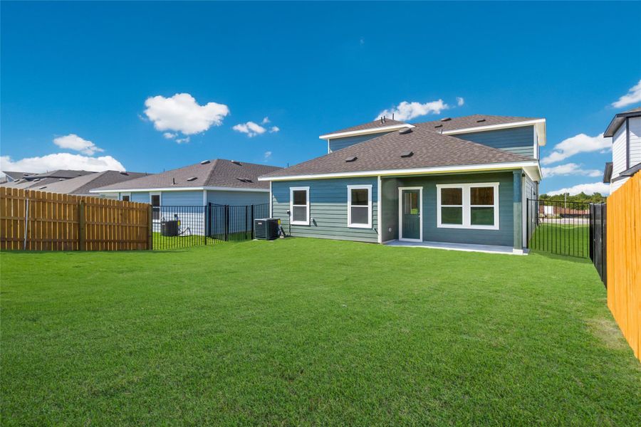 Front exterior of a new home in Trails at Wildhorse, Austin, TX, highlighting curb appeal (Image 1).