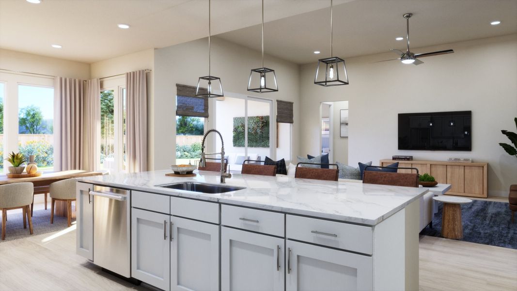 Representative furnished interior of a home built from the 5052 by Risewell Homes in Freedom at Anthem, Kyle (Image 6).