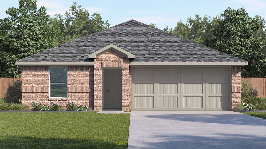 Representative exterior photo of a completed home built from the Anderson by D.R. Horton in Westward Pointe, Sealy, TX (Image 2). Representative exterior photo of a completed home built from the Anderson by D.R. Horton in Westward Pointe, Sealy, TX (Image 2).