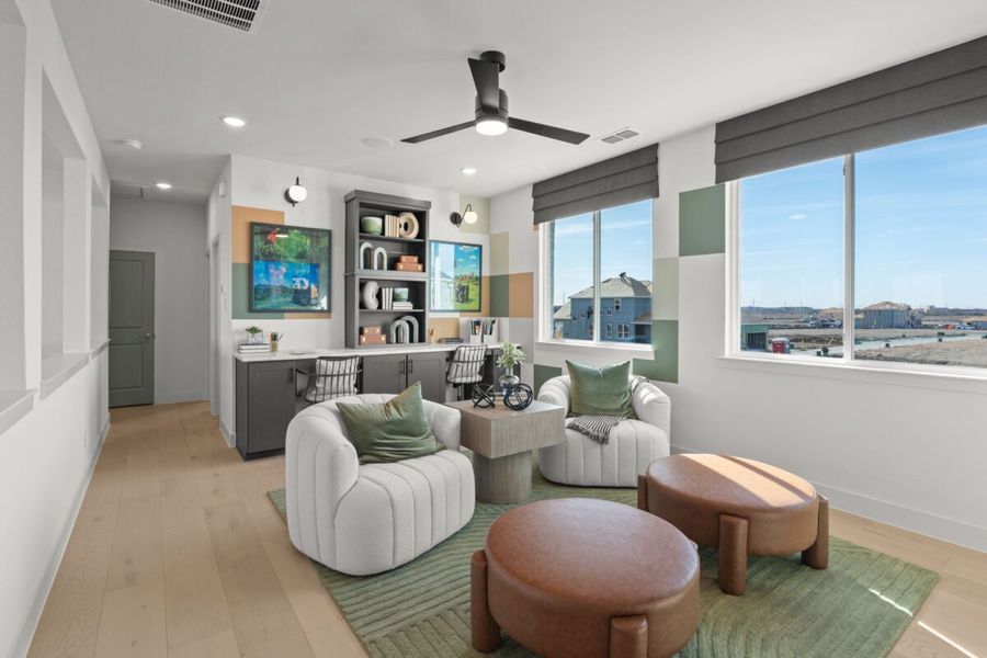 Representative furnished interior of a home built from the Calero by Landon Homes in Fields - East Village, Frisco (Image 18). Representative furnished interior of a home built from the Calero by Landon Homes in Fields - East Village, Frisco (Image 18).