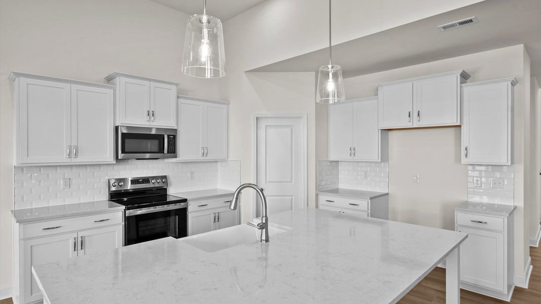 Representative furnished interior of a home built from the Greenwich by DRB Homes in Bellerose, Gibsonville (Image 11).
