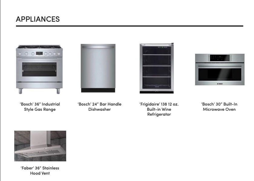 Stainless steel Bosch appliances throughout