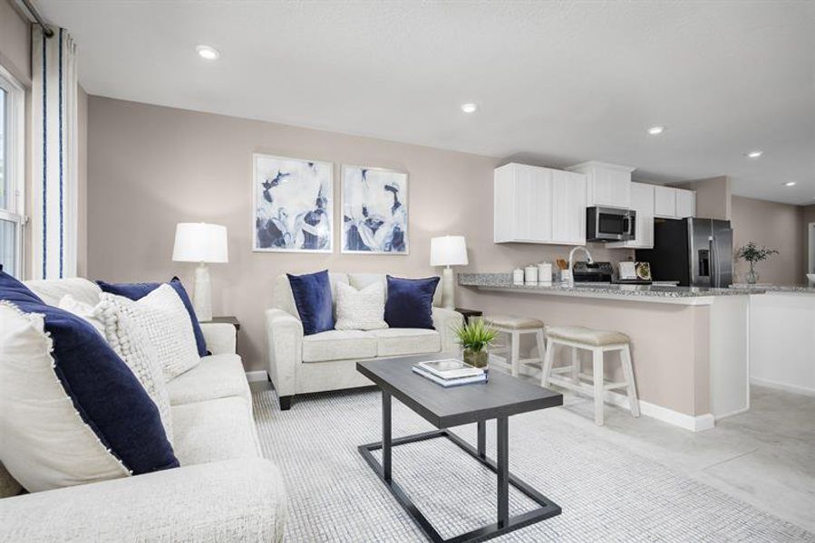 Representative furnished interior of a home built from the Flamingo Ww by Ryan Homes in Kirkwood Grove, Jacksonville (Image 9).