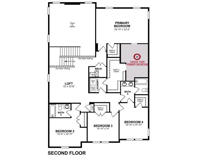2D floor plan layout of this home in Acacia, Cumming, GA (Image 4).