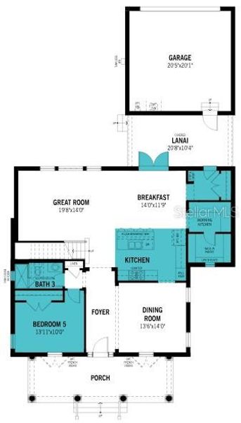 2D floor plan layout of this home in Celebration, Celebration, FL (Image 6). 2D floor plan layout of this home in Celebration, Celebration, FL (Image 6).