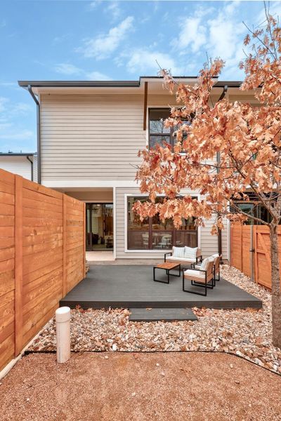 Exterior details and patio area of a home in , Austin (Image 22).