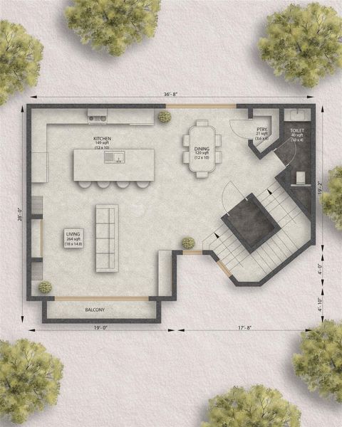 2D floor plan layout of this home in , Houston, TX (Image 25). 2D floor plan layout of this home in , Houston, TX (Image 25).