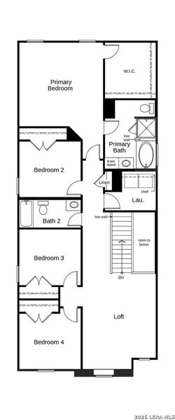 2D floor plan layout of this home in Spanish Trails Villas, San Antonio, TX (Image 3).