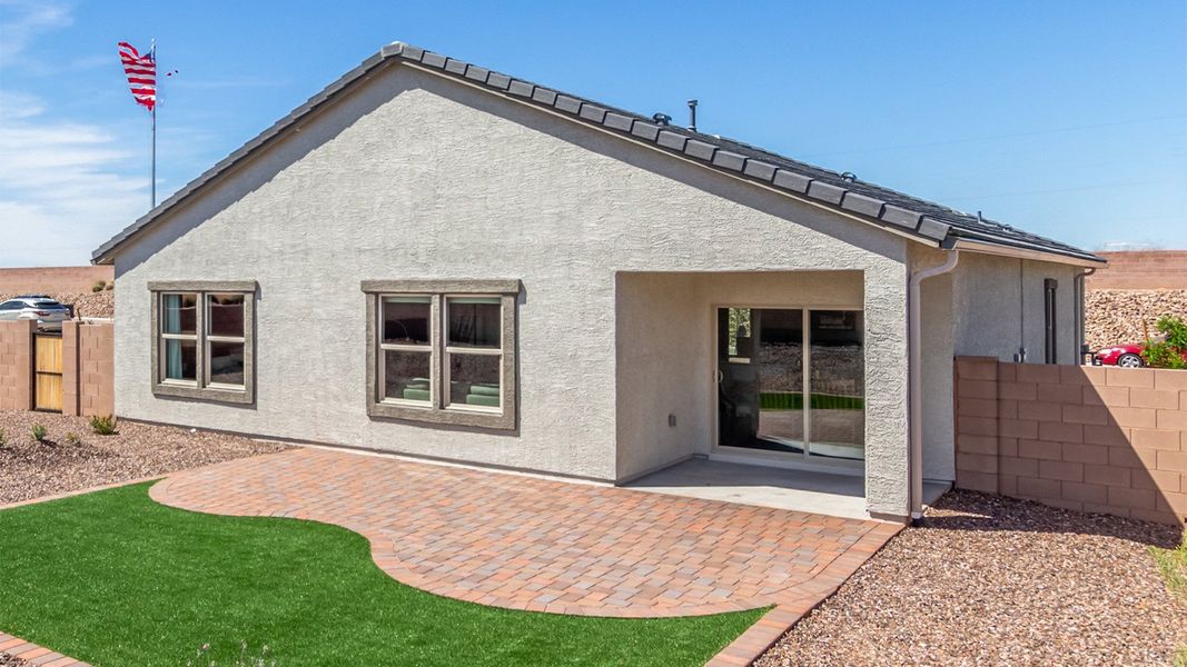 Representative exterior photo of a completed home built from the Cali by D.R. Horton in Barnett Village, Marana, AZ (Image 21). Representative exterior photo of a completed home built from the Cali by D.R. Horton in Barnett Village, Marana, AZ (Image 21).