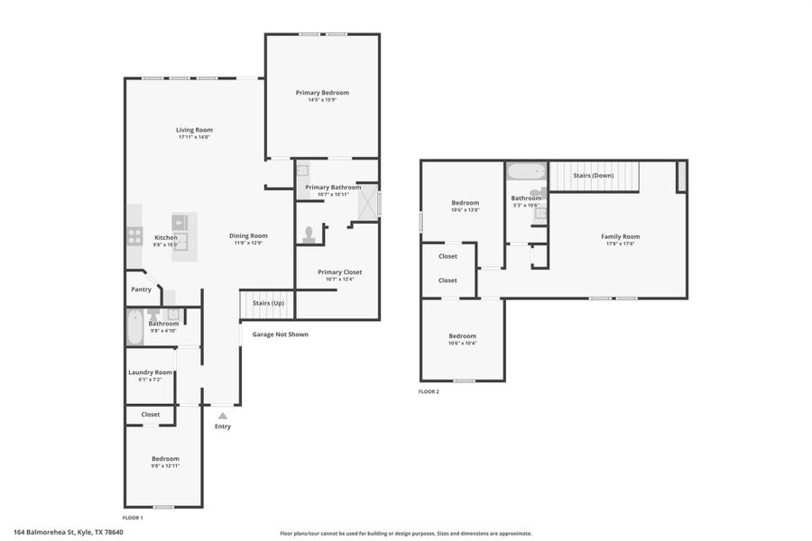 2D floor plan layout of this home in , Kyle, TX (Image 4).