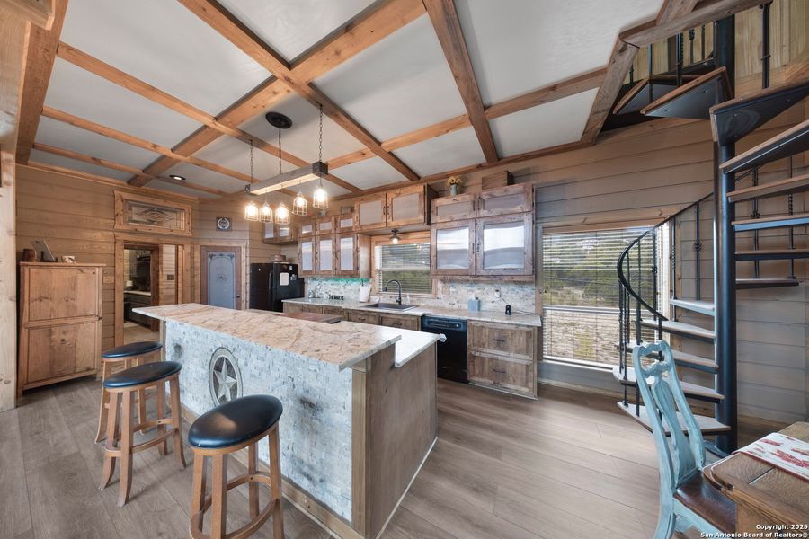 Furnished interior view inside a new home in , Lakehills (Image 7).