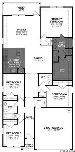 2D floor plan layout of this home in Bricewood, San Antonio, TX (Image 5).