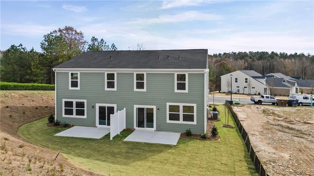 Exterior details and patio area of a home in Villas at Gold Creek, Dawsonville (Image 26).