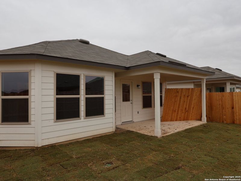 Exterior details and patio area of a home in Winding Brook, San Antonio (Image 20).