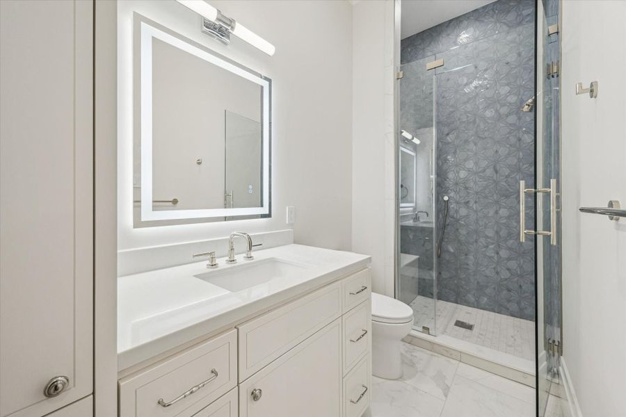 One of the secondary baths.