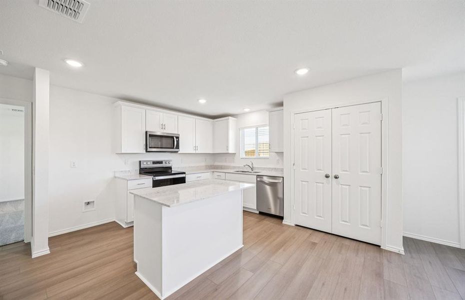 Open kitchen with island Open kitchen with island