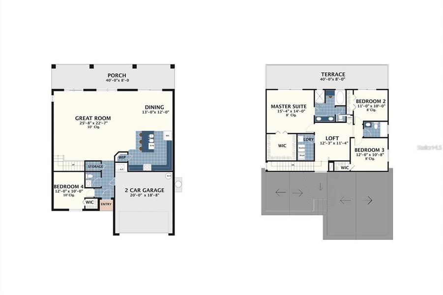 2D floor plan layout of this home in Blue Diamond , Orlando, FL (Image 5). 2D floor plan layout of this home in Blue Diamond , Orlando, FL (Image 5).