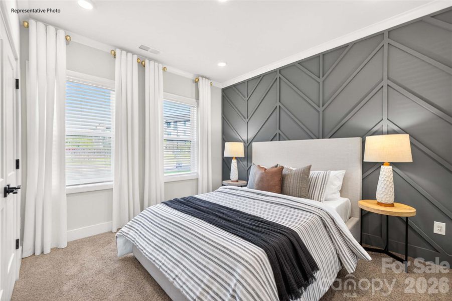 Furnished interior view inside a new home in The Townes at Lake Norman, Mooresville (Image 9).