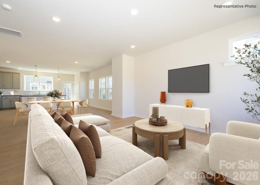 Furnished interior view inside a new home in Central Living at Craig, Charlotte (Image 4).