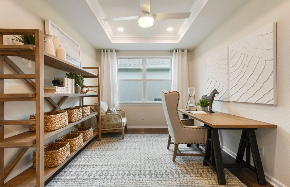 Representative furnished interior of a home built from the Prosperity by DiVosta in Emerson Oaks, Vero Beach (Image 10).