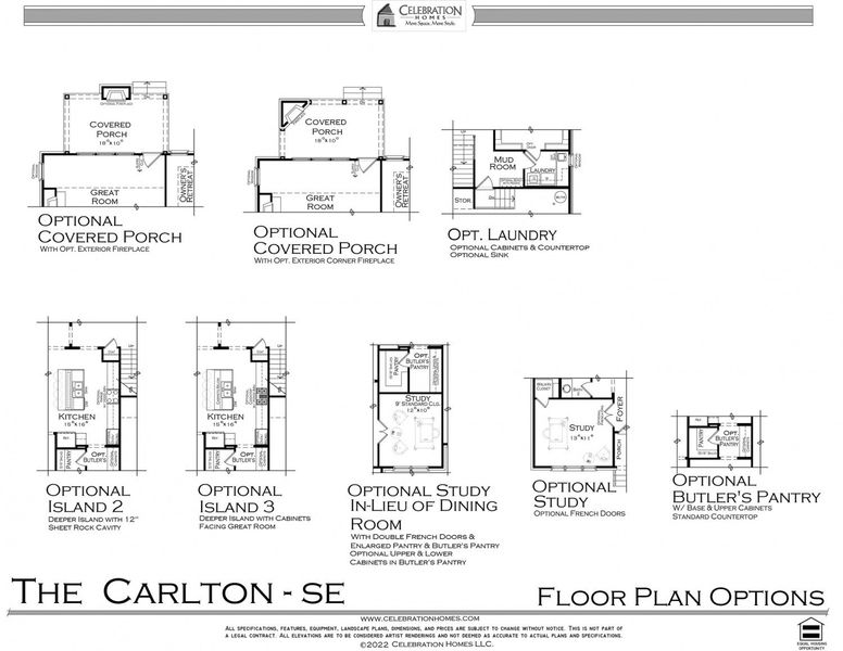 2D floor plan layout for the Carlton by Celebration Homes in Harvest Point, Spring Hill, TN (Image 5).