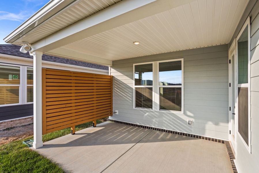 Exterior details and patio area of a home in Del Webb Barton Village, Lebanon (Image 13). Exterior details and patio area of a home in Del Webb Barton Village, Lebanon (Image 13).