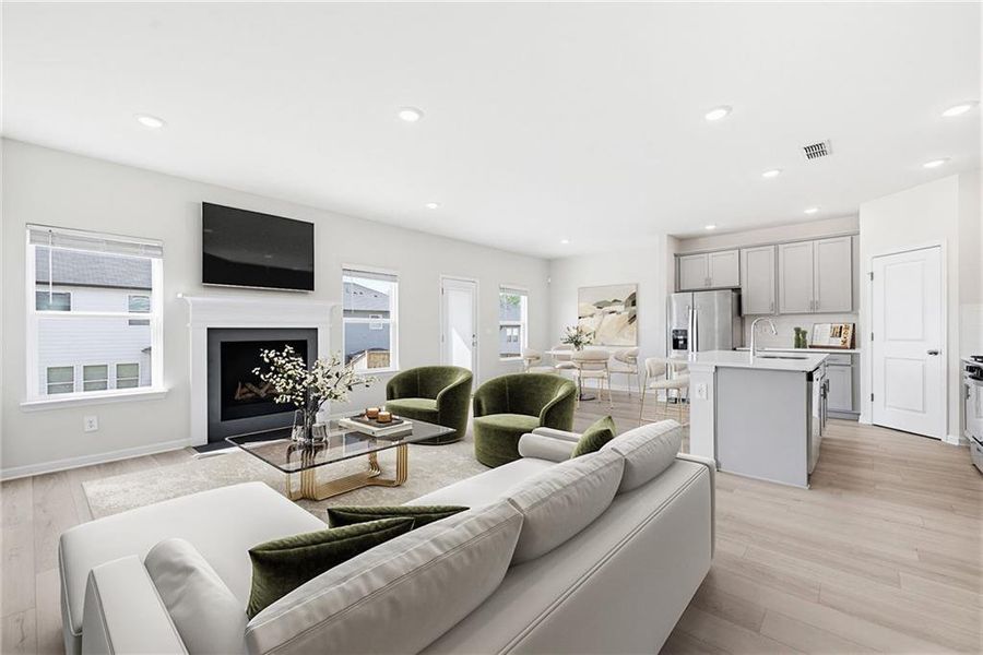 Furnished interior view inside a new home in , Fairburn (Image 10).
