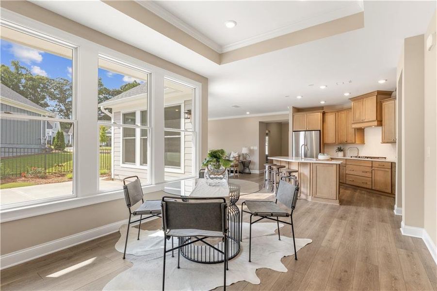 Furnished interior view inside a new home in The Courtyards at Bailey Farms, Dacula (Image 17).
