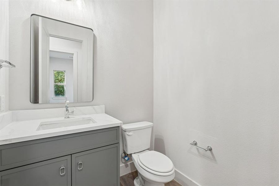 Half bath on first floor. Half bath on first floor.