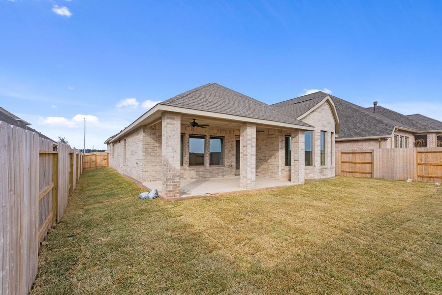 Exterior details and patio area of a home in Escondido, Magnolia (Image 24).