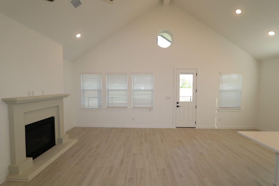 Cozy great room with fireplace